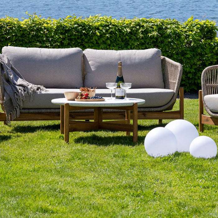 House Nordic Terracina Ronde Salontafel Acacia|Terrazo