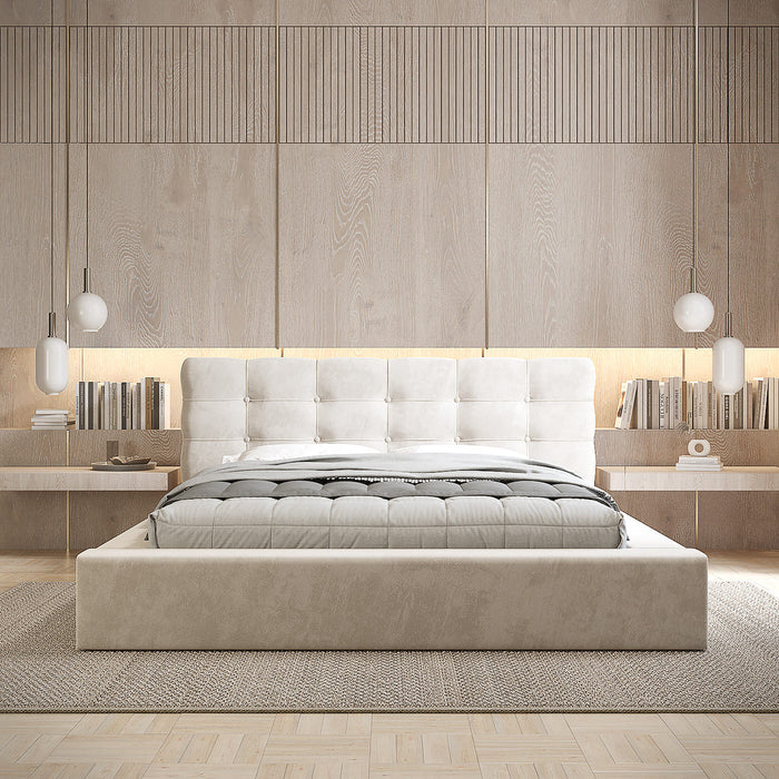 Trae Mobler Grace 160 x 200 cm Gestoffeerd Bed Beige