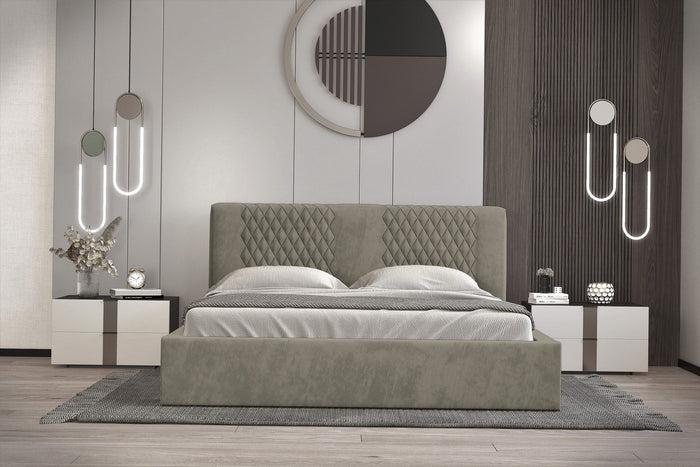 Trae Mobler Montana 180 x 200 cm Gestoffeerd Bed Taupe