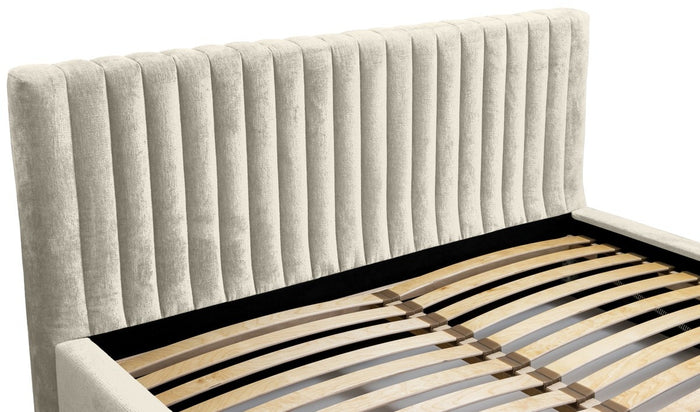 Trae Mobler Vegas 140 x 200 cm Gestoffeerd Bed Creme
