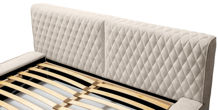 Trae Mobler Azurro 180 x 200 cm Gestoffeerd Bed Beige