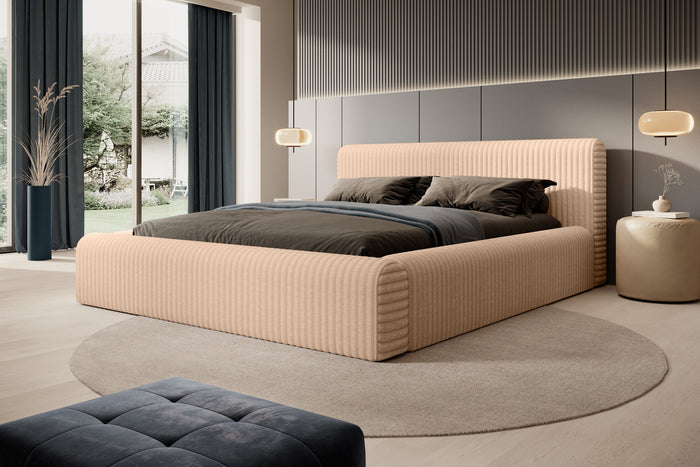 Trae Mobler Hana 180 x 200 cm Gestoffeerd Bed Beige