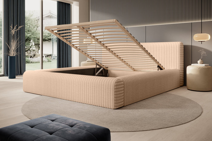 Trae Mobler Hana 180 x 200 cm Gestoffeerd Bed Beige
