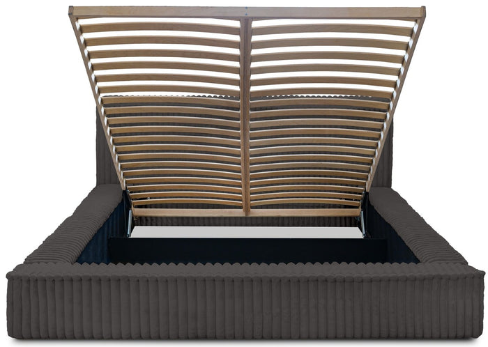 Trae Mobler Melody 140 x 200 cm Gestoffeerd Bed Donkergrijs