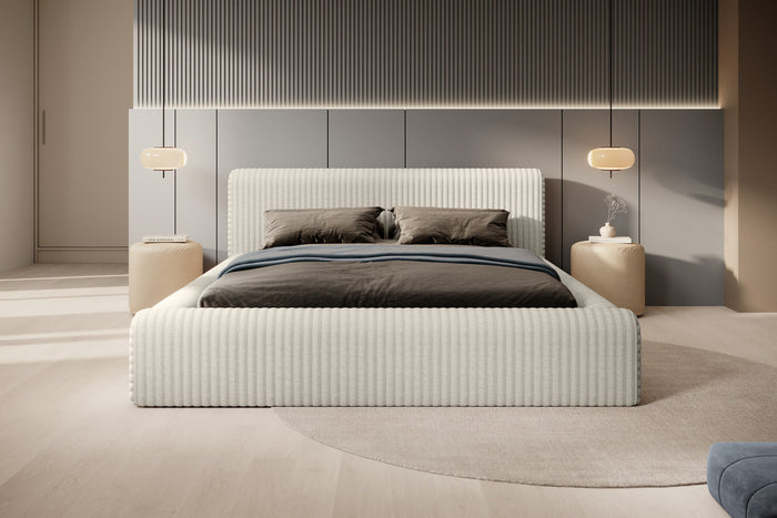 Trae Mobler Hana 180 x 200 cm Gestoffeerd Bed Creme