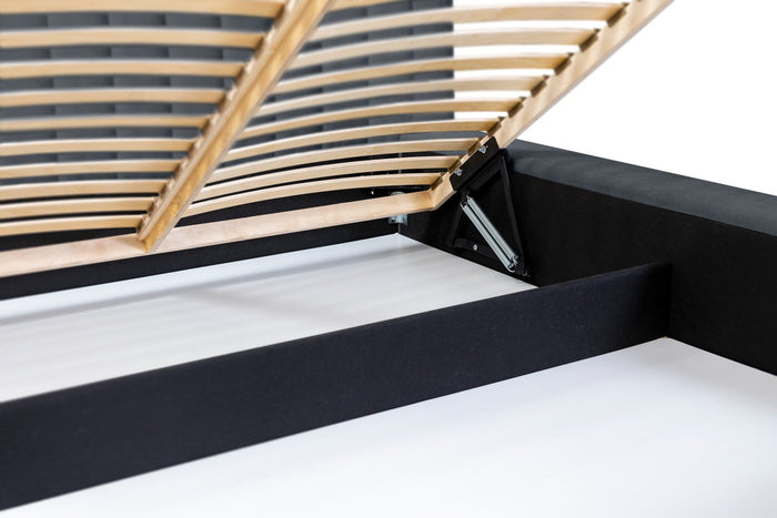 Trae Mobler Como 160 x 200 cm Gestoffeerd Bed Donkerblauw