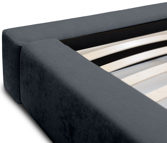 Trae Mobler Dallas 140 x 200 cm Gestoffeerd Bed Donkerblauw