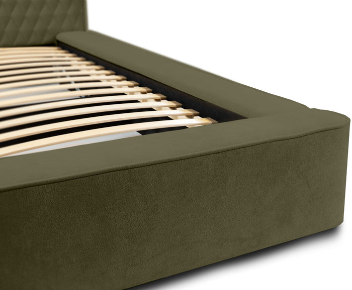 Trae Mobler Azurro 160 x 200 cm Gestoffeerd Bed Bosgroen