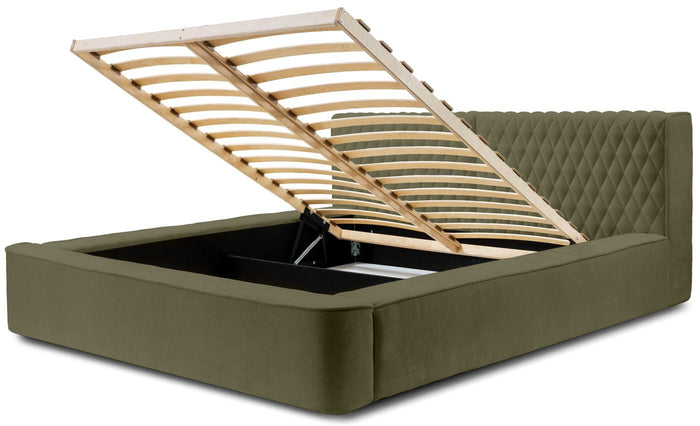 Trae Mobler Azurro 160 x 200 cm Gestoffeerd Bed Bosgroen