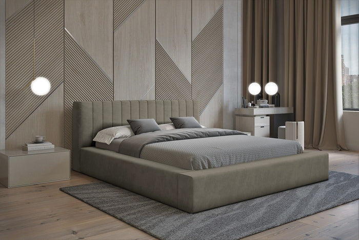 Trae Mobler Como 180 x 200 cm Gestoffeerd Bed Taupe