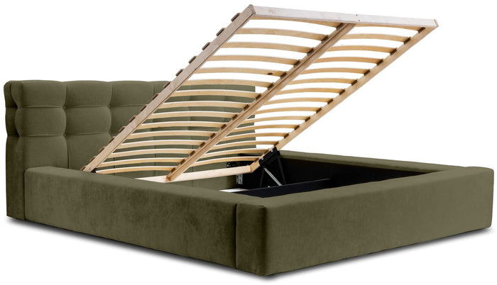Trae Mobler Grace 160 x 200 cm Gestoffeerd Bed Bosgroen