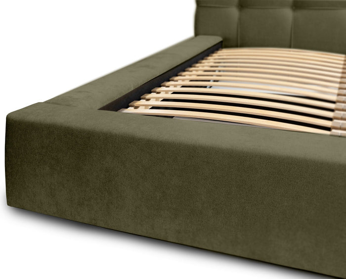 Trae Mobler Grace 160 x 200 cm Gestoffeerd Bed Bosgroen