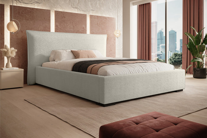 Trae Mobler Nevada 160 x 200 cm Bed Beige Bouclé