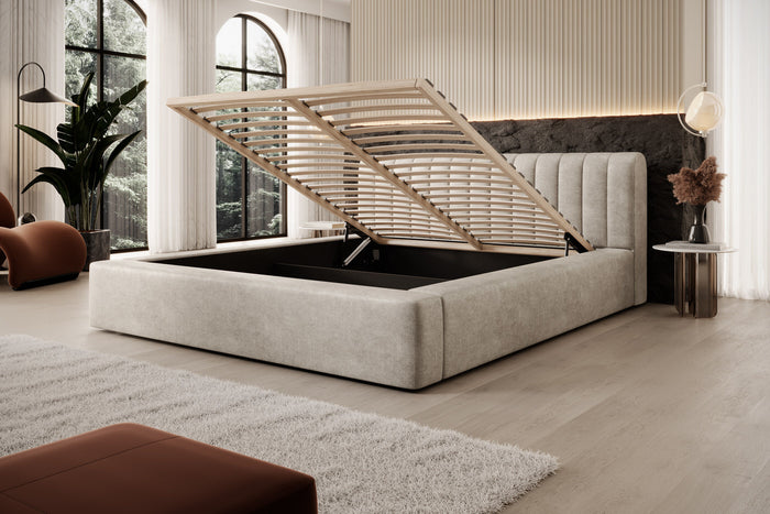 Trae Mobler Amira 180 x 200 cm Gestoffeerd Bed Pearl