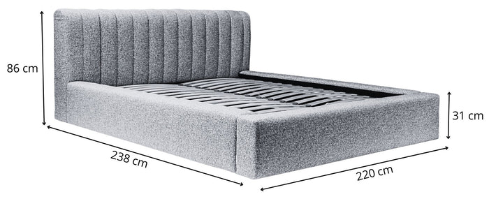 Trae Mobler Amira 180 x 200 cm Gestoffeerd Bed Zand