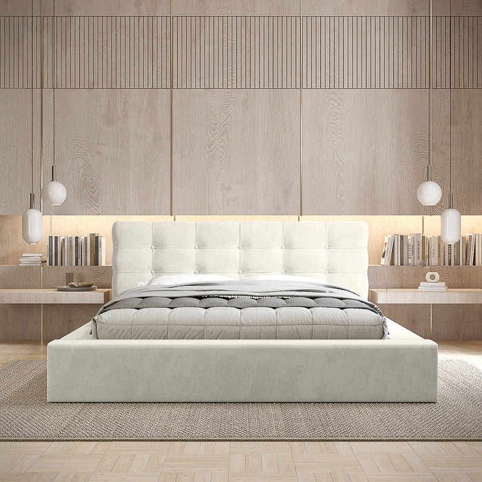 Trae Mobler Grace 160 x 200 cm Gestoffeerd Bed Lichtgrijs