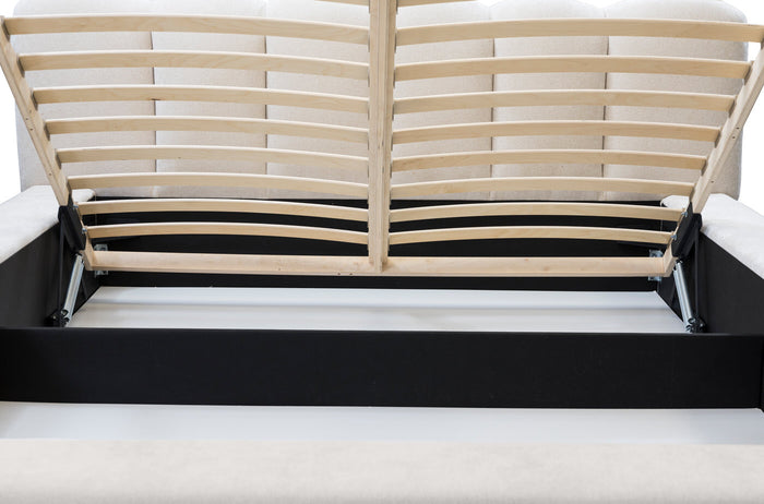 Trae Mobler Dallas 140 x 200 cm Gestoffeerd Bed Beige