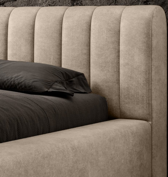 Trae Mobler Amira 140 x 200 cm Gestoffeerd Bed Zand