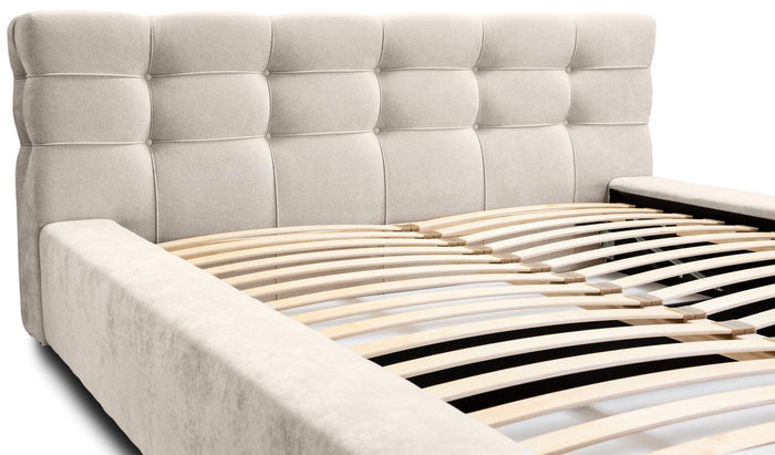 Trae Mobler Grace 140 x 200 cm Gestoffeerd Bed Beige