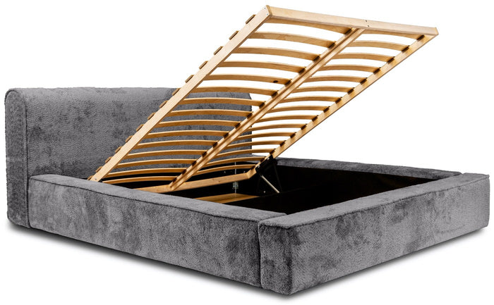 Trae Mobler Fatima 140 x 200 cm Gestoffeerd Bed Tingrijs