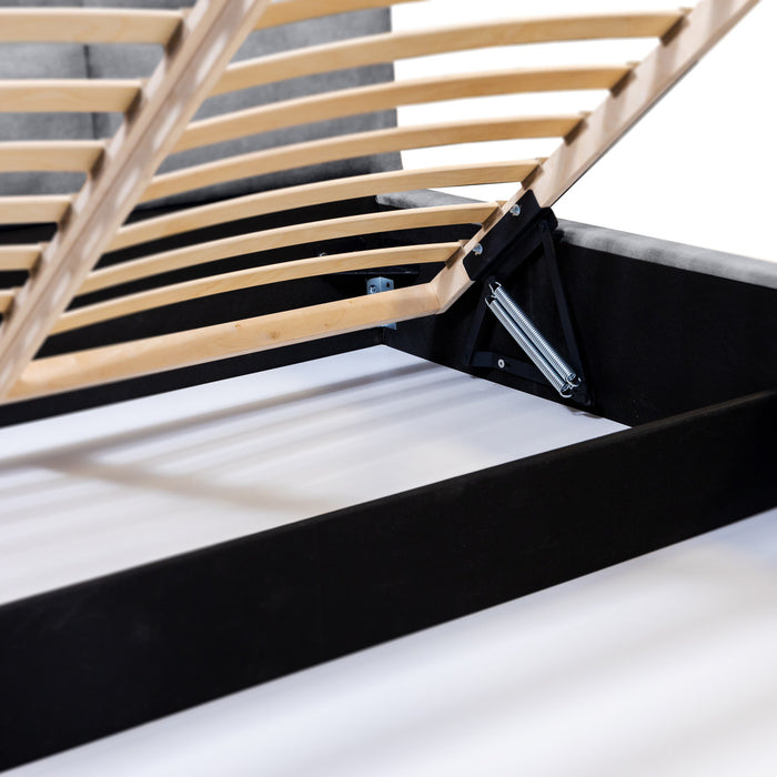 Trae Mobler Porto 180 x 200 cm Gestoffeerd Bed Asgrijs