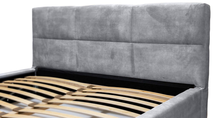 Trae Mobler Porto 140 x 200 cm Gestoffeerd Bed Asgrijs