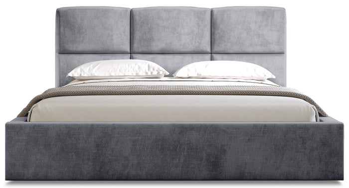 Trae Mobler Porto 140 x 200 cm Gestoffeerd Bed Asgrijs