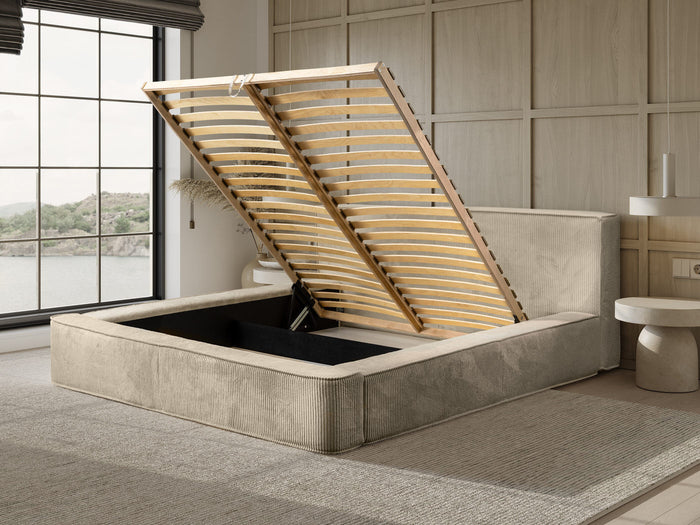 Trae Mobler Harmon 180 x 200 cm Gestoffeerd Bed Beige