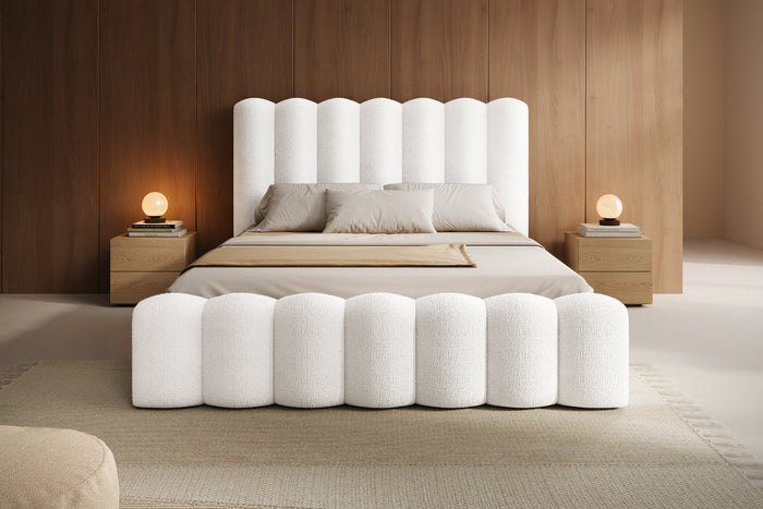 Trae Mobler Amore 160 x 200 cm Gestoffeerd Bed Naturel
