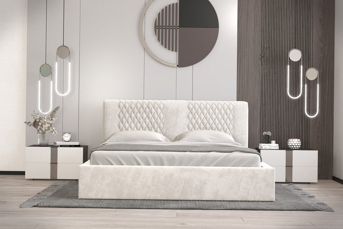 Trae Mobler Montana 140 x 200 cm Gestoffeerd Bed Beige