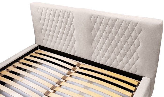 Trae Mobler Montana 140 x 200 cm Gestoffeerd Bed Beige