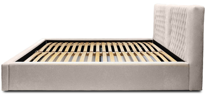 Trae Mobler Montana 140 x 200 cm Gestoffeerd Bed Beige