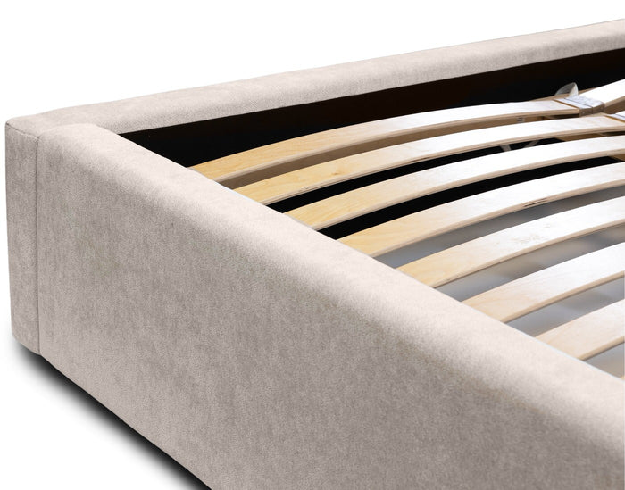 Trae Mobler Montana 140 x 200 cm Gestoffeerd Bed Beige