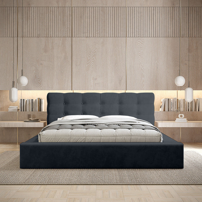 Trae Mobler Grace 180 x 200 cm Gestoffeerd Bed Donkerblauw