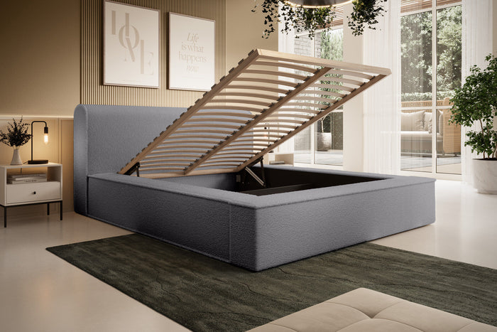 Trae Mobler Fatima 160 x 200 cm Gestoffeerd Bed Tingrijs