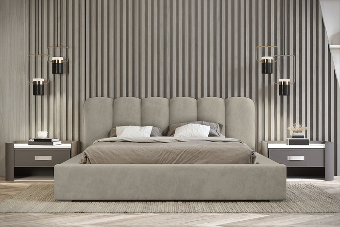 Trae Mobler Dallas 180 x 200 cm Gestoffeerd Bed Taupe