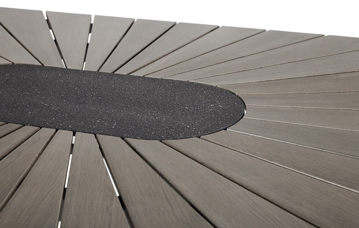 Lisomme Liam ovale tuintafel polywood - 195 x 103 cm