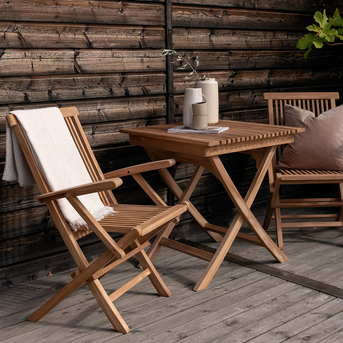 Nest outdoor Joan Inklapbare Houten Tuintafel Naturel - 70 x 70 cm