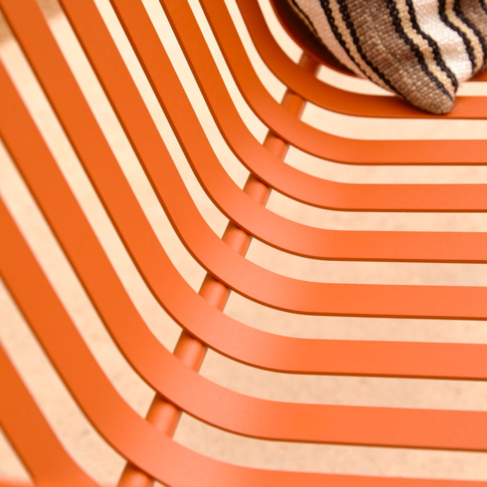 Tikamoon - Tuinbank Gaby 2-zitsbank van oranje metaal