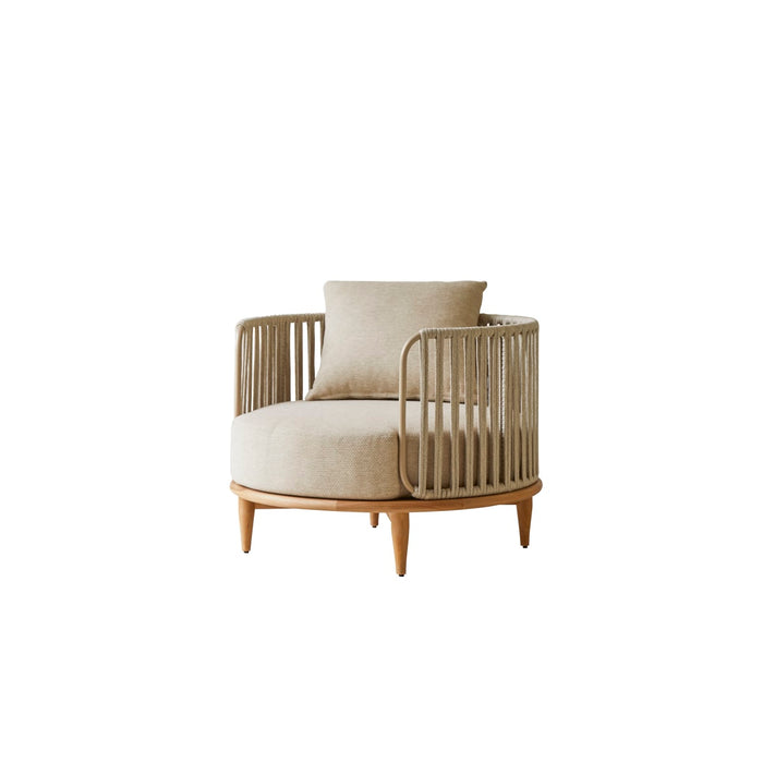 Tikamoon - Tuinfauteuil in massief teakhout Ezra, 1-zit