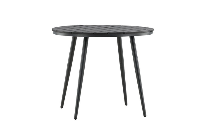 Nest outdoor Aaron tuintafel polywood zwart - Ø90 cm