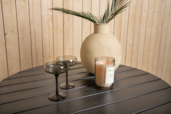 Nest outdoor Aaron tuintafel polywood zwart - Ø90 cm