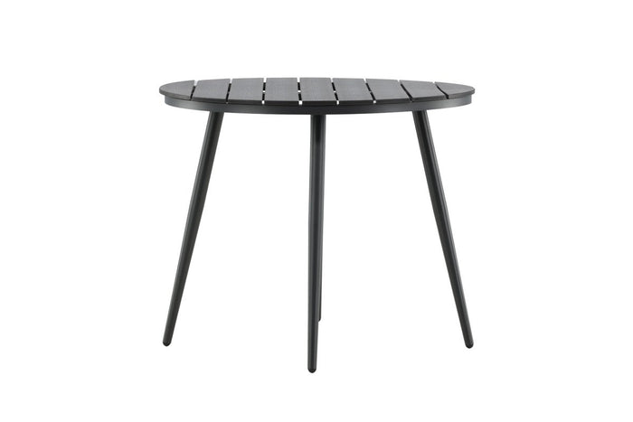 Nest outdoor Aaron tuintafel polywood zwart - Ø90 cm