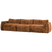 WOOOD Baggy 3-Zits Bank - 3D Chenille - Midden Bruin - 81x309x101