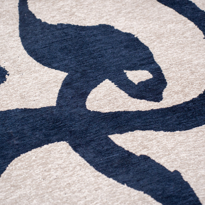 Louis de Poortere Ribbon Vloerkleed 80 x 150 cm - Sea Ink