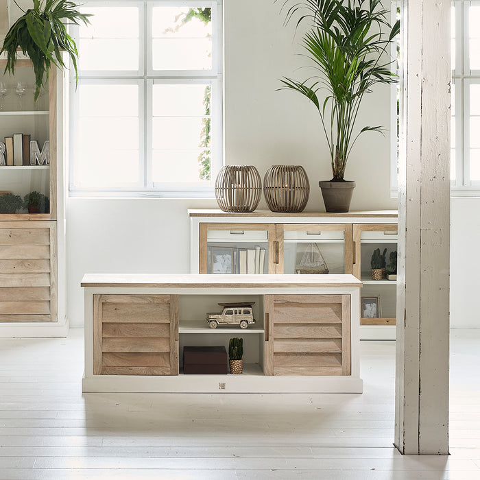 Rivièra Maison - Elegante TV-kast in handgemaakt mangohout, 162 cm breed, 45 cm diep en 63 cm hoog