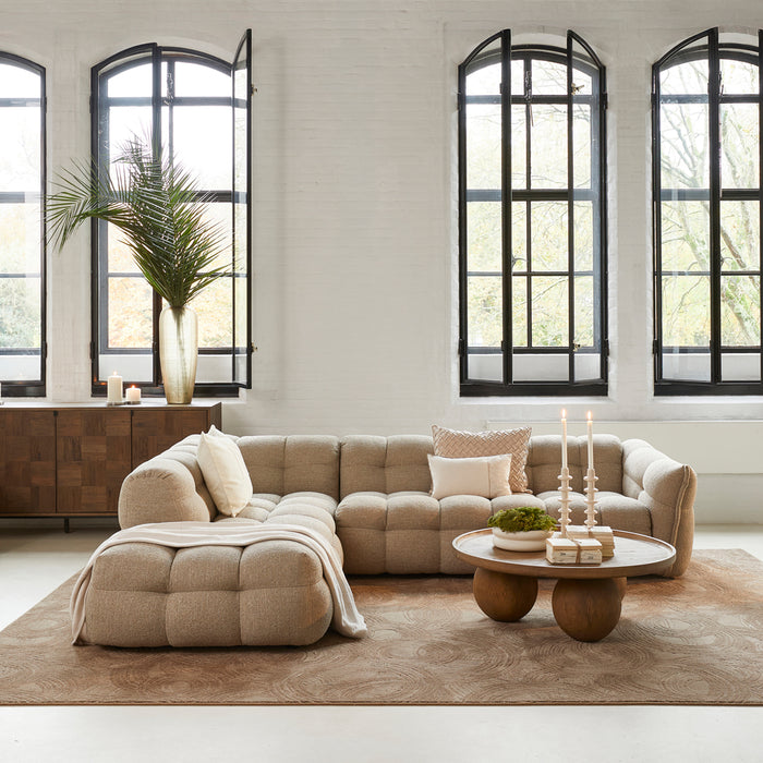 Rivièra Maison - Vloerkleed Delfina in Taupe van 100% Decolan 290x200 cm