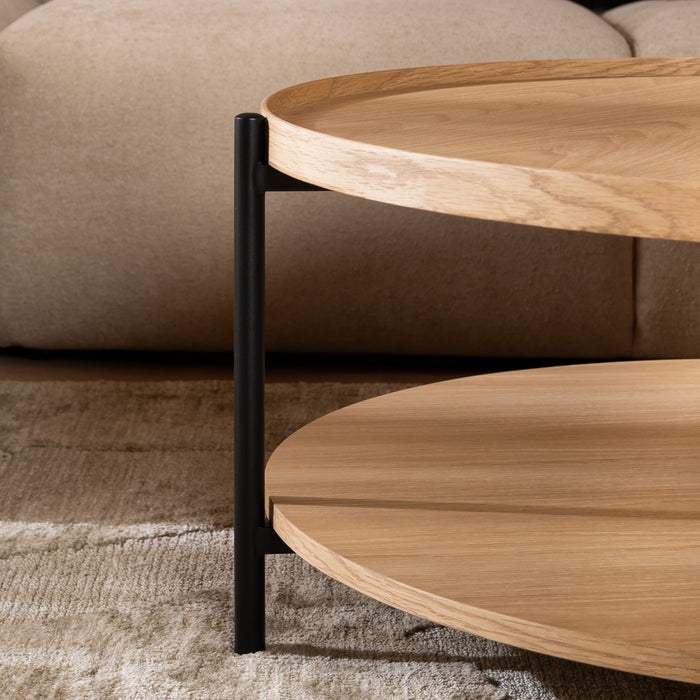 Bronx71 Salontafel Rio Ø90 cm blank eiken