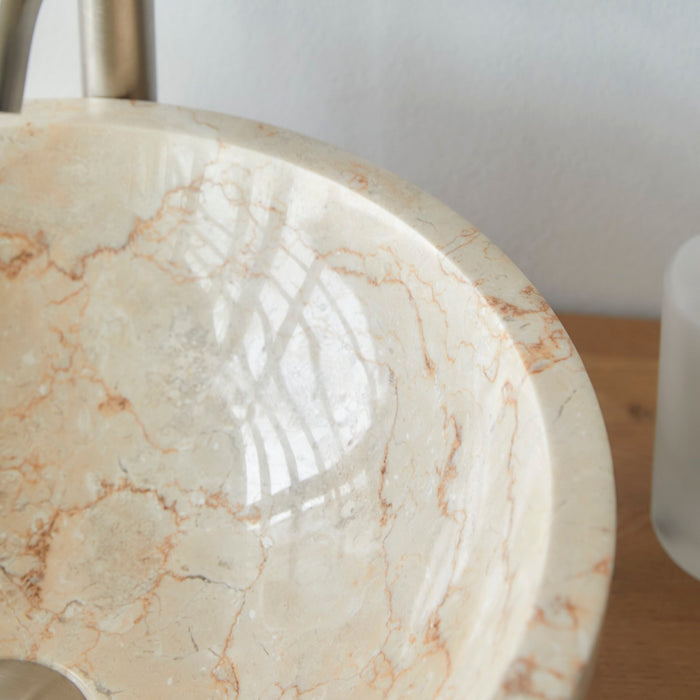 Tikamoon - Ibyza - Marmeren wastafel cream