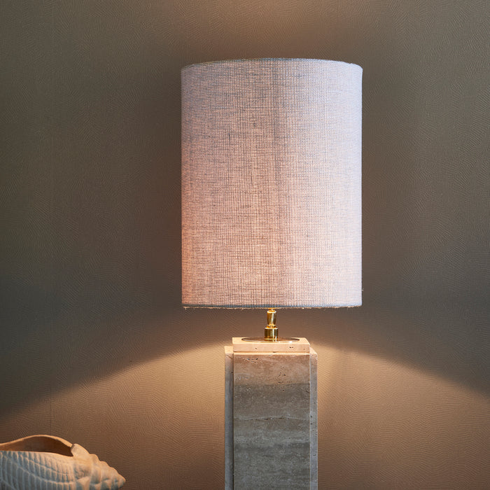 Riviera Maison Lampenkap hoog Beige - Cylinder - Linnen (ØxH) 30x40